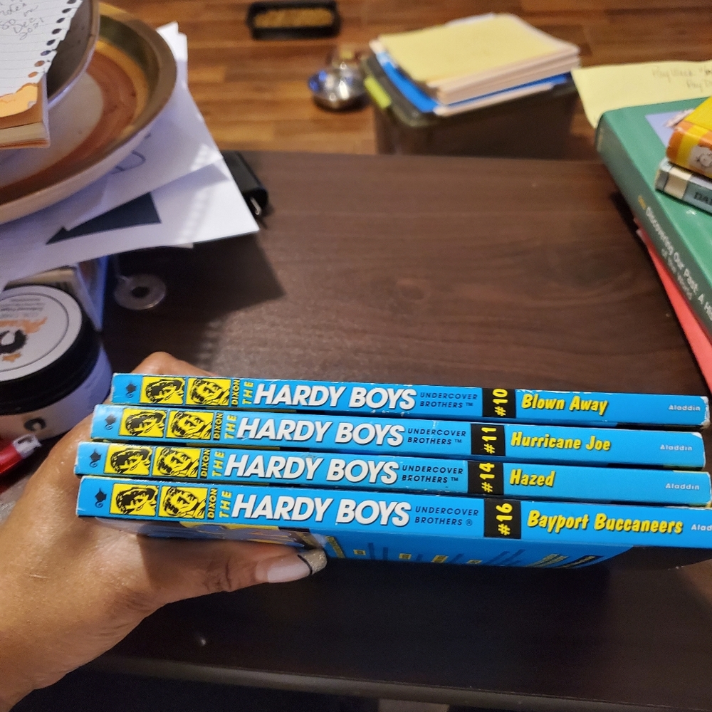Hardy Boys (4 books) Blown Away, Hurricane Joe, Hazed, Bayport Buccaneers